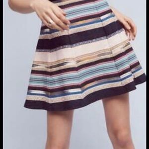 Anthropologie multicolored striped skirt
